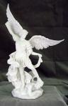 St. Michael Statue - 10 Inch - White Resin - From Veronese Collection