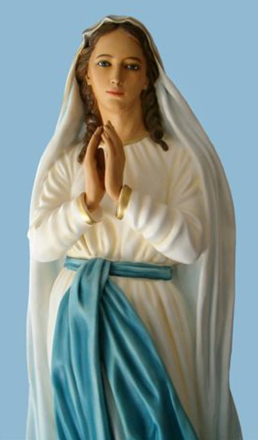 Our Lady of Lourdes Church Statue - 66 Inch - Hand-painted Polymer Resin
