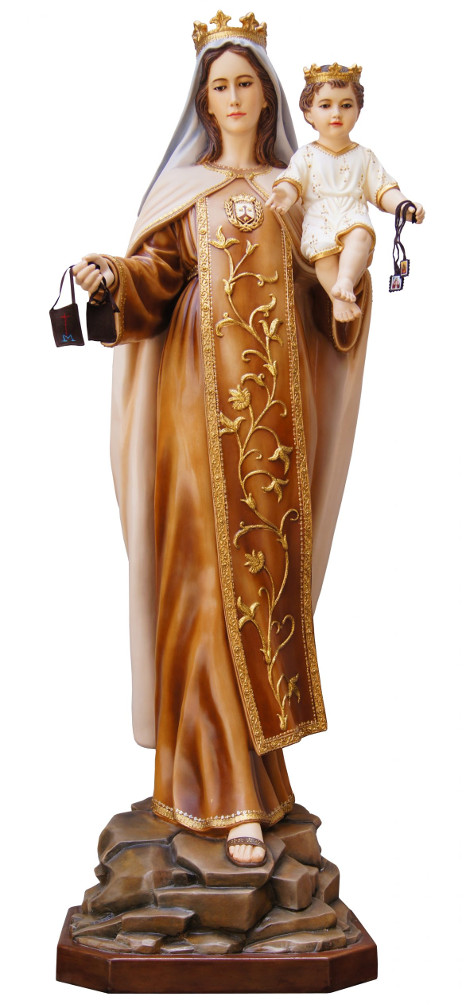 Our Lady of Mount Carmel Church Statue - 57 Inch - Hand-painted Polymer