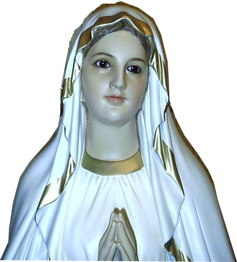 Our Lady of Lourdes Church Statue 51 Inch Handpainted Polymer Resin