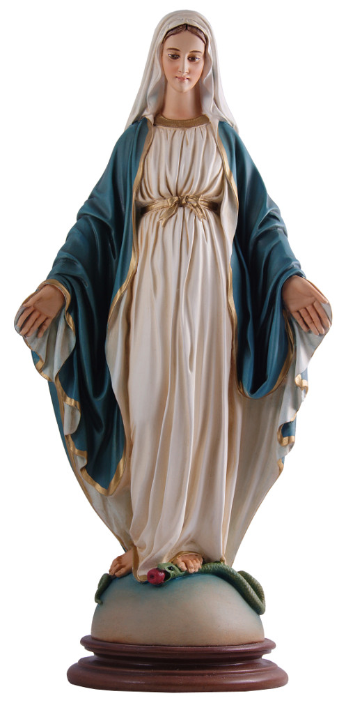 Our Lady of Grace Statue 17 Inch Handpainted Polymer Resin