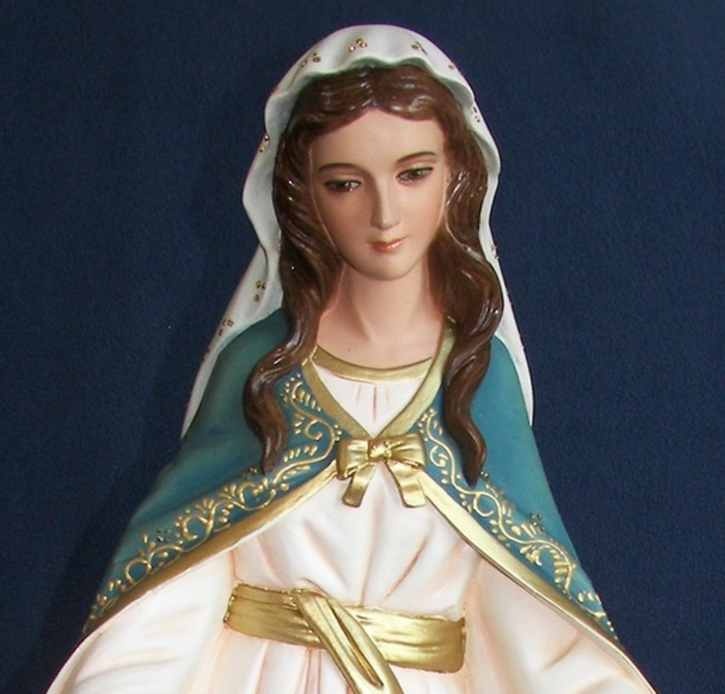Our Lady of Grace Church Statue - 24 Inch - Hand-painted Polymer Resin