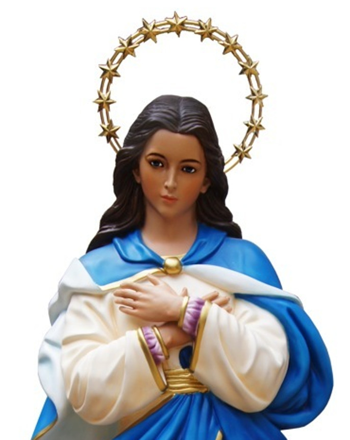 Our Lady of the Assumption Church Statue With Crown - 79 Inch - Hand