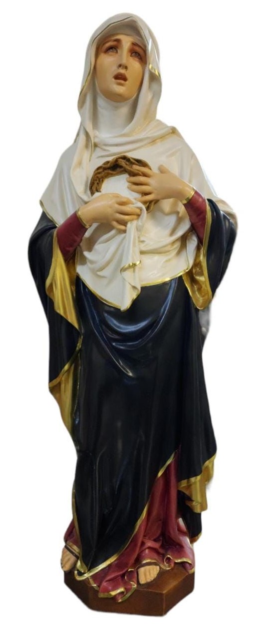 Our Lady of Sorrows Church Statue 30 Inch Regular Handpainted Polymer Resin