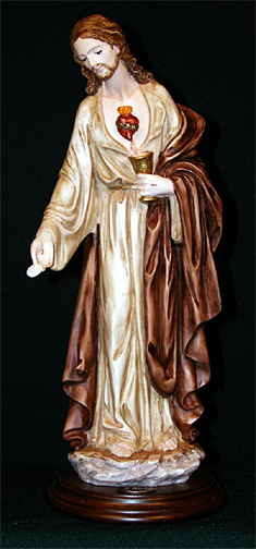 Eucharistic Lord Statue - 14 3/4 Inch - Handpainted Alabaster