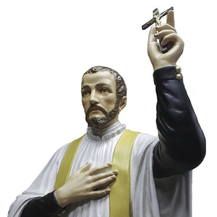 St. Francis Xavier Church Statue - 68 Inch - Indoor - Painted Fiberglass