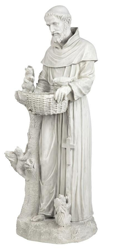 resin st francis garden statues