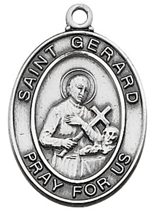 St. Gerard Medal - Patron Saint of Expectant Mothers - Sterling Silver ...