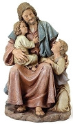 Jesus With Children Statues