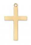 Gold Over Sterling Silver Lord's Prayer Cross Necklace With 24 Inch Gold Plated Brass Chain and Deluxe Gift Box