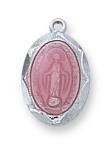 Sterling Silver Miraculous Medal Necklace With 16 Inch Rhodium Plated Brass Chain and Deluxe Gift Box