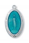 Sterling Silver Miraculous Medal Necklace With 18 Inch Rhodium Plated Brass Chain and Deluxe Gift Box