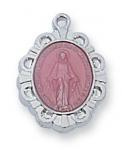 Sterling Silver Miraculous Medal Necklace With 16 Inch Rhodium Plated Brass Chain and Deluxe Gift Box