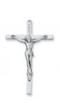 Sterling Silver Crucifix Necklace With 24 Inch Rhodium Plated Brass Chain and Deluxe Gift Box