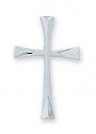 Sterling Silver Cross Necklace With 18 Inch Rhodium Plated Brass Chain and Deluxe Gift Box