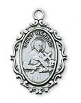 Sterling Silver St. Gerarc Medal Necklace With 18 Inch Rhodium Plated Brass Chain and Deluxe Gift Box