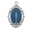 Sterling Silver Miraculous Medal Necklace With 18 Inch Rhodium Plated Brass Chain and Deluxe Gift Box