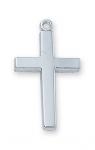 Sterling Silver Cross Necklace With 18 Inch Rhodium Plated Brass Chain and Deluxe Gift Box