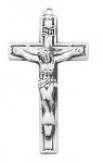 Sterling Silver Crucifix Necklace With 18 Inch Rhodium Plated Brass Chain and Deluxe Gift Box