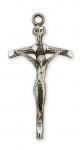 Sterling Silver Papal Crucifix Necklace With 18 Inch Rhodium Plated Brass Chain and Deluxe Gift Box