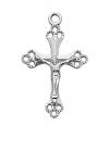 Sterling Silver Crucifix Necklace With 18 Inch Rhodium Plated Brass Chain and Deluxe Gift Box