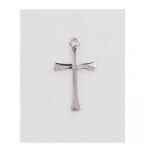 Sterling Cross Necklace With 18 in rhodium plated brass chain boxed.