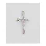 Sterling Crucifix Necklace With 18 in rhodium plated brass chain boxed.