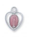 Sterling Silver Miraculous Medal Necklace With 16 Inch Rhodium Plated Brass Chain and Deluxe Gift Box