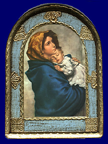 Madonna of the Streets Florentine Plaque by Ferruzzi 5.5 x 7.5 Inch
