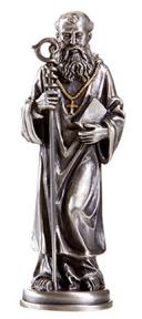 St. Benedict Pewter Statue - 3.75 Inch - Father of Western Monasticism