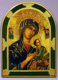 Our Lady of Perpetual Help Florentine Plaque 12 x 15.5 Inch