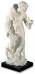 St. Francis With Animals Statue - 11 Inch - Bonded Carrara Marble 