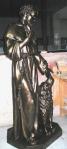 St. Francis With Wolf Church Statue - 60 Inch - Bronze Looking Hand-painted Polymer Resin