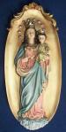 Mary Help of Christians Plaque - 14 inch - Hand-painted Polymer Resin