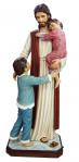 Jesus With The Children Statue - 48 Inch - Hand-painted Polymer Resin