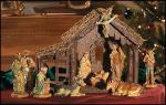 Nativity Set With Wood Stable by DiGiovanni - 10 Piece - 6 Inch Figures