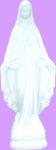 Our Lady of Grace Outdoor Garden Statue - 24 Inch - White Vinyl Composition