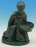 St. Francis Birdfeeder Outdoor Garden Statue - 16 Inch - Patina Look Vinyl Composition