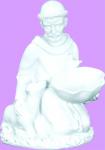 St. Francis Birdfeeder Outdoor Garden Statue - 16 Inch - White Vinyl Composition