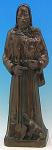 St. Fiacre Outdoor Garden Statue - 24 Inch - Bronze Look Vinyl Composition