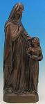 St. Anne Outdoor Garden Church Statue - 24 Inch - Bronze Look Vinyl Composition