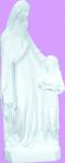 St. Anne Outdoor Garden Church Statue - 24 Inch - White Vinyl Composition