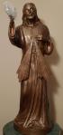 Divine Mercy Outdoor Garden Statue - 24 Inch - Bronze Look Vinyl Composition