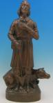 St. Isidore Outdoor Garden Statue - 24 Inch - Bronze Look Vinyl Composition