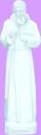 St. Padre Pio Outdoor Garden Statue - 24 Inch - White Vinyl Composition