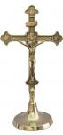Standing Altar Crucifix - 11.5 Inch - Shiny Brass