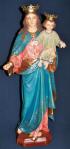 Mary Help of Christians Church Statue - 25 Inch - Hand-painted Polymer Resin With Fancy Gold Highlights