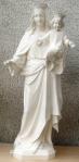 Mary Help of Christians Church Statue - 25 Inch - Indoor Use Only - White Polymer Resin