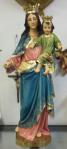 Mary Help of Christians Church Statue - 33 Inch - Hand-painted Polymer Resin With Fancy Gold Highlights