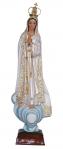 Our Lady of Fatima Church Statue - 26 Inch - Hand-painted Polymer Resin With Fancy Gold Highlights